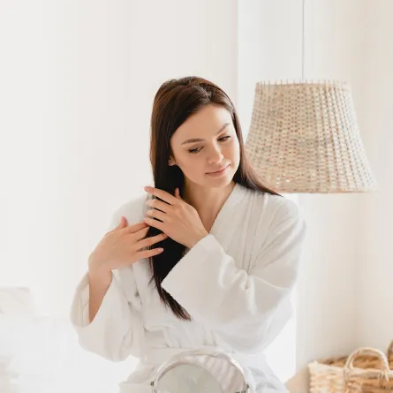 تدليك الشعر بالزيت الساخن لمنع تساقطه 