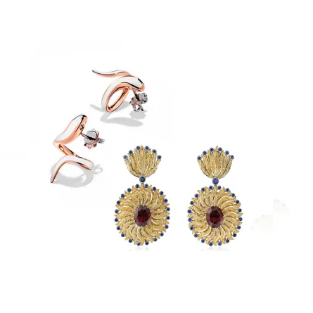 أقراط ذهب من ماركات مجوهرات إيطالية