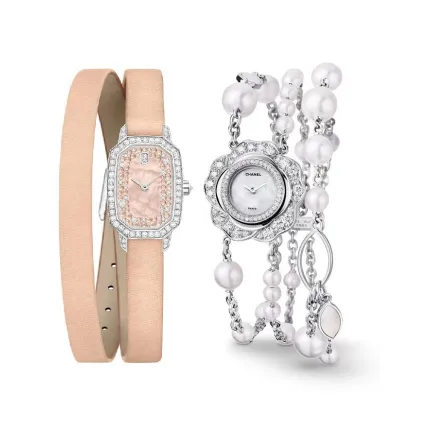 موديلات ساعات نسائية بسوار مزدوج