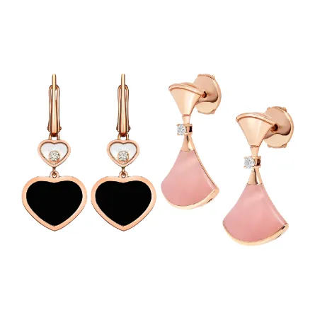 موديلات أقراط مرصّعة بالأحجار الكريمة الصلبة