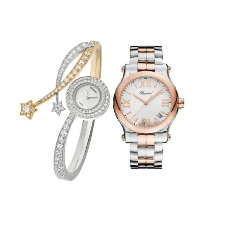 موديلات ساعات مزدوجة المعادن