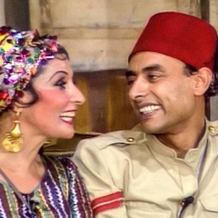 سهير البابلي وأحمد بدير من مسرحية ريا وسكينة - الصورة من أرشيف المحرر