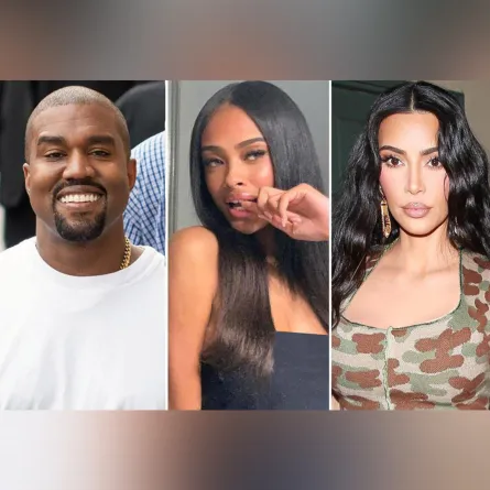 كيم كارداشيان وكانيي ويست وحبيبته عارضة الأزياء فينيتريا - الصورة من موقع RadarOnline