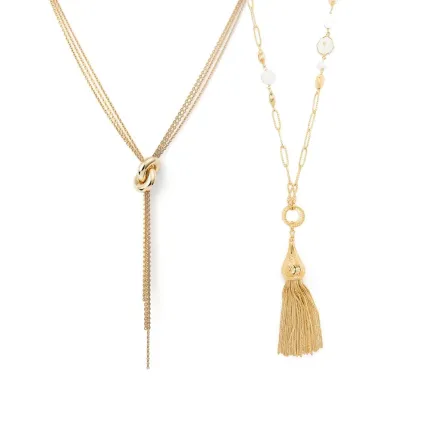 قلادات طويلة مزينة بشراشيب