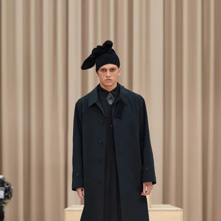 قبعة شتوية رجالية باللون الأسود من بربري  Burberry