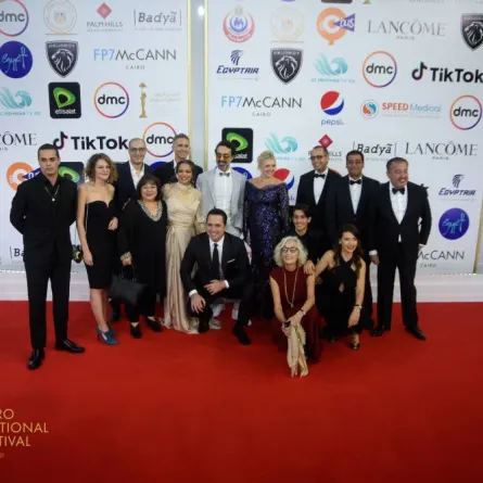 أبطال الفيلم التونسي غدوة - الصورة من المسؤول الإعلامي لمهرجان القاهرة السينمائي