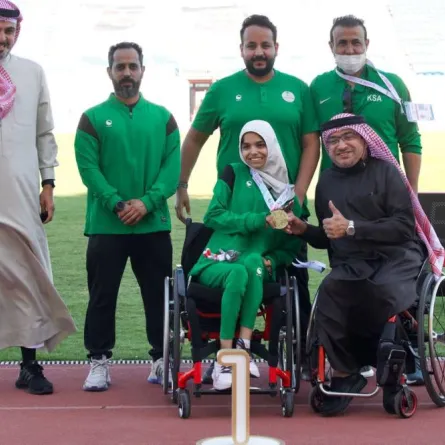 أمل الشهري -  الصورة من حساب اللجنة البارالمبية السعودية على تويتر