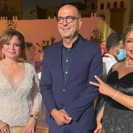 ليلى علوي وإلهام شاهين وهاني أبو اسعد في العرض العالمي الأول لفيلم صالون هدى - الصورة من حساب إلهام شاهين على انستغرام