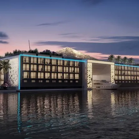 أول منتجع عائم في العالم بدبي - الصورة من حساب مكتب دبي الإعلامي على تويتر