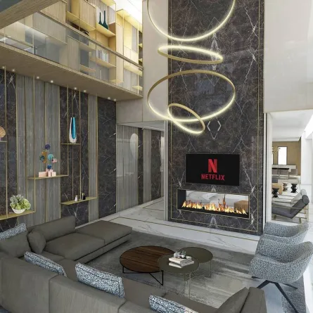 نموذج من المدفأة الحديثة 