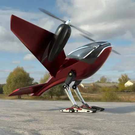 صورة الطائرة وهي تهبط