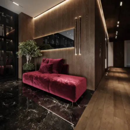 الأحمر القاني في الديكور الداخلي