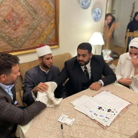 عقد قران ماهيتاب ماجد المصري - الصورة من حساب ماجد المصري على انستغرام