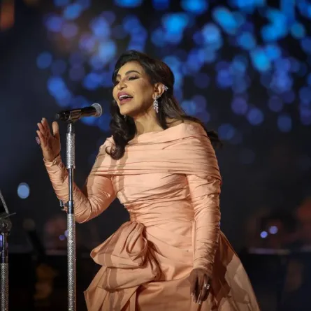 الفنانة احلام في حفل تدشين فدوة عيونك - الصورة من المركز الإعلامي لشركة بنش مارك