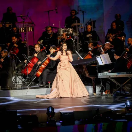 الفنانة احلام في حفل تدشين فدوة عيونك - الصورة من المركز الإعلامي لشركة بنش مارك 