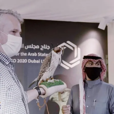 نادي الصقور السعودي يحتفي بيوم الحياة الفطرية في إكسبو 2020 دبي - الصورة من حساب النادي على تويتر