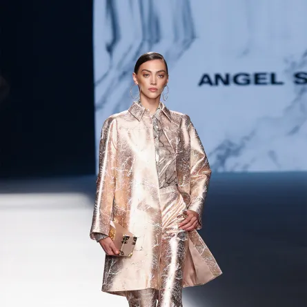 سروال ميتاليك وجاكيت ميتاليكية من أنجل شلسر   Angel  Schlesser