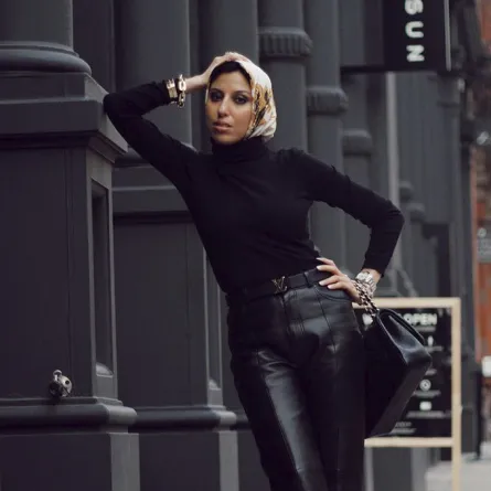 للمحجبات...طريقة تنسيق الأزياء الجلدية من وحي مدونات الموضة