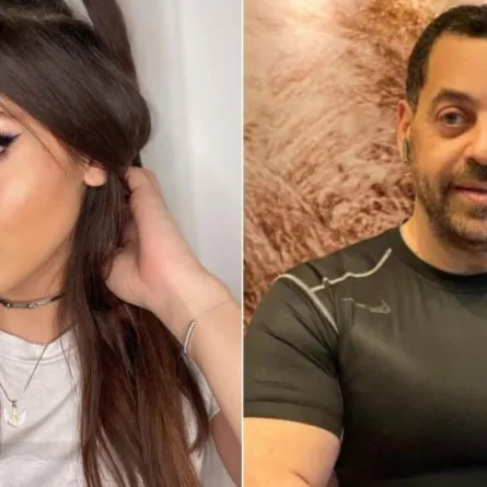 نيكول سعفان ترافق طارق العريان في حفل إطلاق عطر عمرو دياب في دبي