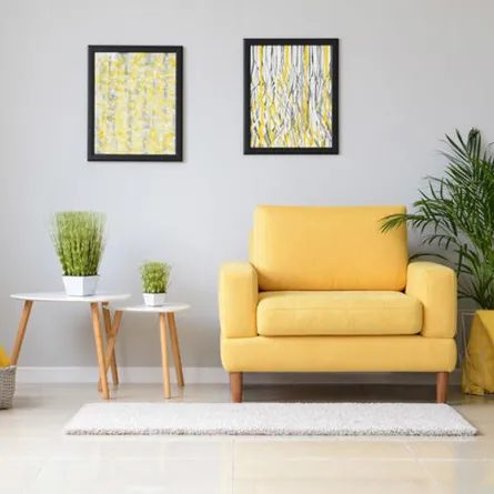 إشراقة الأصفر في الديكور الداخلي 