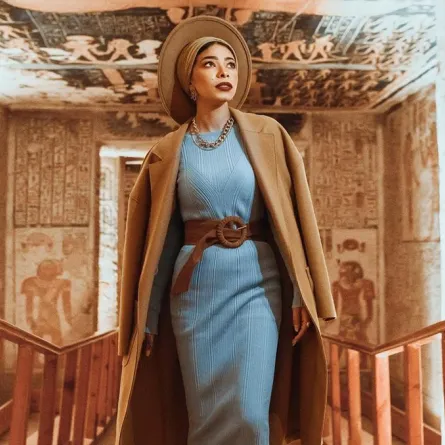 أجمل فساتين محجبات محددة من الخصر