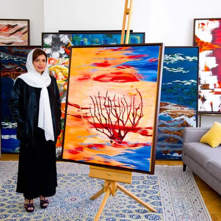 الفنانة مها المزروعي: في لوحاتي أترك للمتلقي تخيّل المشهد