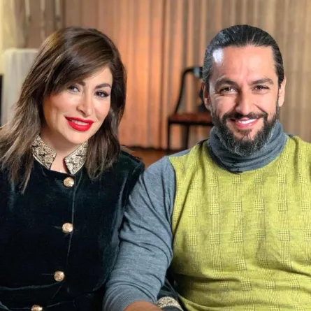 ديمة بياعة تغازل زوجها أحمد الحلو علناً