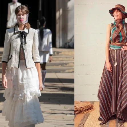 التنورة المناسبة للجسم الكمثري من أشهر الماركات العالمية