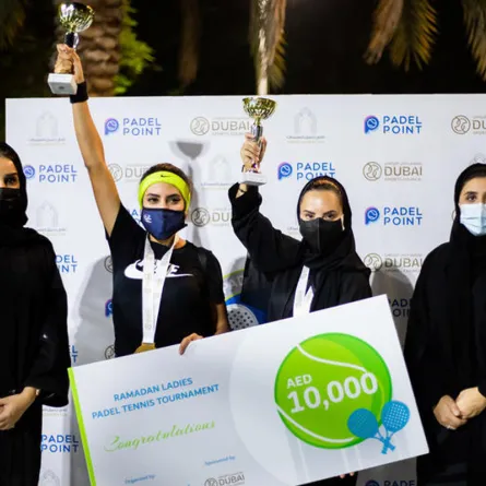 في ختام بطولة البادل تنس للسيدات بنادي زعبيل: الشيخة لطيفة بنت حمدان: سندعم الفائزات