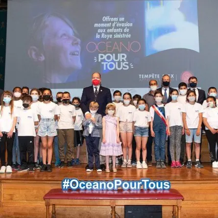 الأمير ألبرت يصطحب أطفاله في إطلاق برنامج «Oceano pour tous 2021»