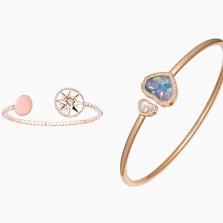 أساور نسائية مرصعة بحجر الأوبال لإطلالة صيفية