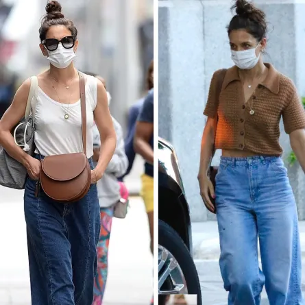 إطلالات كايتي هولمز بالجينز الواسع