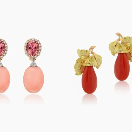 أقراط مُرصّعة بالمرجان 2021 لإطلالة دافئة مستوحاة من الشمس