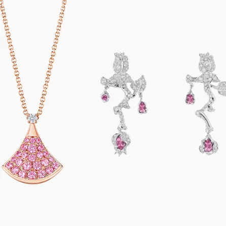 أجمل المجوهرات الفاخرة المرصعة بالياقوت الوردي من أهم الدور العالمية