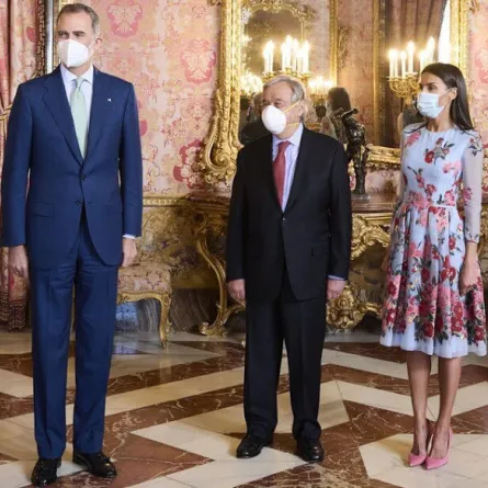 الملك فيليب وليتيتزيا يستضيفان مأدبة غداء للأمين العام للأمم المتحدة أنطونيو غوتيريش