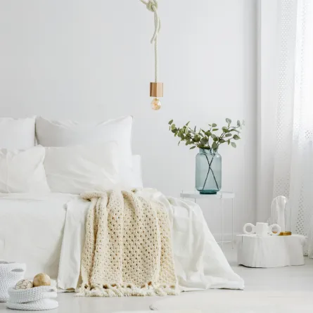 اللون الأبيض في ديكور غرف النوم