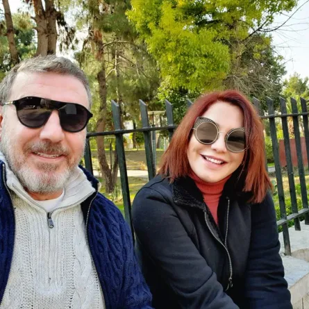 بالصورة.. وائل رمضان لـ سلاف فواخرجي: أنت العيد 