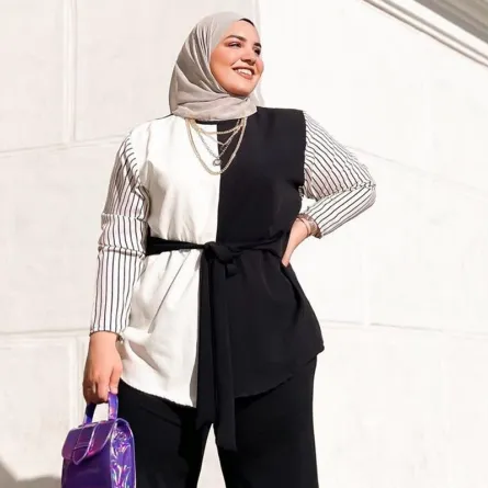 ملابس تناسب القصيرات البدينات المحجبات