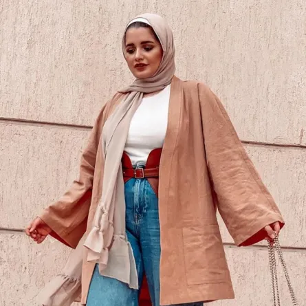 بنطلونات فضفاضة عالية الخصر للمحجبات