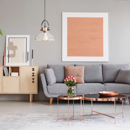 الرمادي في الديكور الداخلي "المودرن"