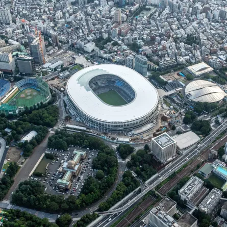 ملعب طوكيو يلفت الأنظار في أولمبياد 2020 