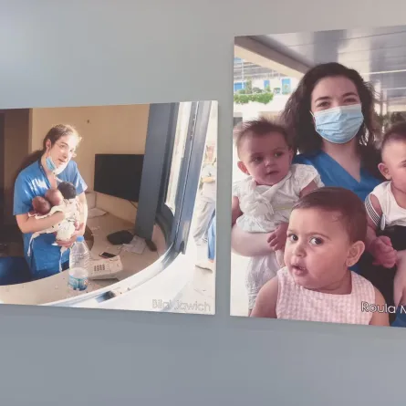 بعد عام من انفجار بيروت.. الممرضة البطلة في صورة حديثة مع الأطفال الناجين