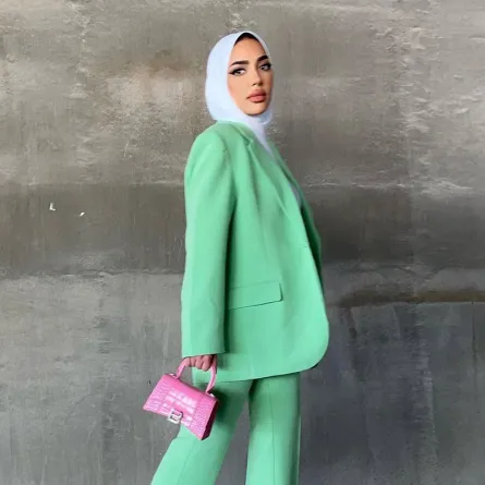 تنسيق البليزر الضخم للمحجبات