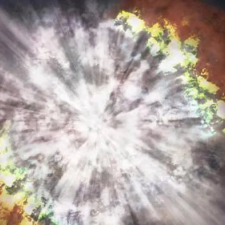 التقاط صورة لنجم متفجر أكبر 100 مرة من الشمس