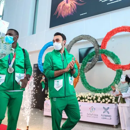 وصول بعثة السعودية بعد اختتام مشاركتها في أولمبياد طوكيو 2020