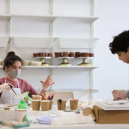 من ورش الأطفال في بينالي الدرعية 