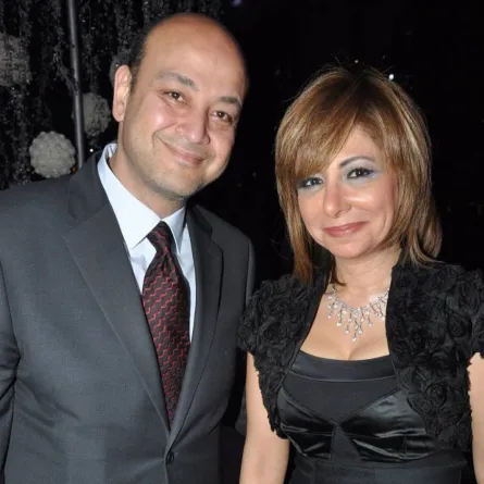 عمرو أديب ولميس الحديدي - الصورة من أرشيف المحرر