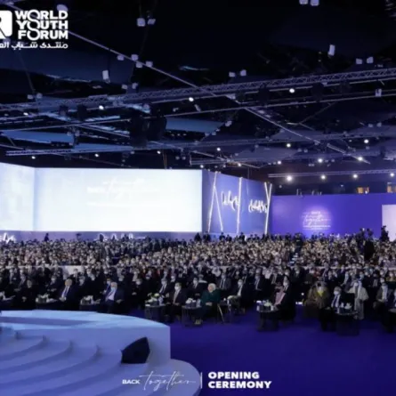 افتتاح منتدى شباب العالم- الصورة من الحساب الرسمي للمنتدى على تويتر