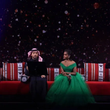 داليا مبارك وفؤاد عبد الواحد من الحفل