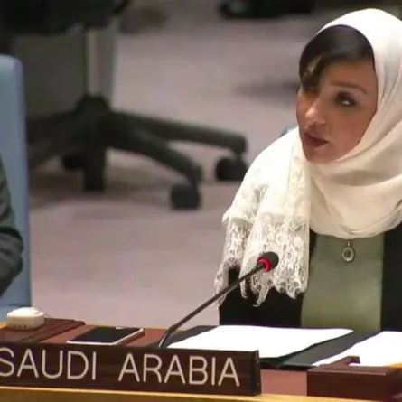 منال رضوان أول سعودية تتحدث باسم السعودية رسميًّا في مجلس الأمن